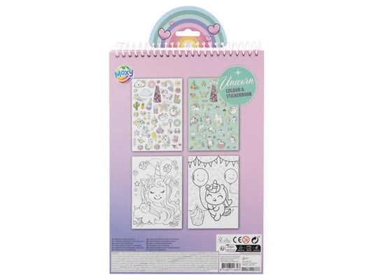 Värityskirja ja tarrat - Yksisarvinen