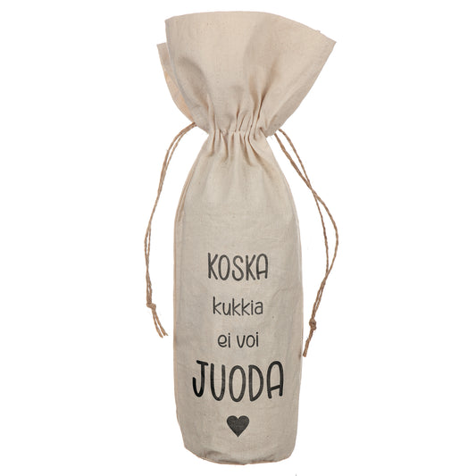 Lahjakassi pullolle - Koska kukkia