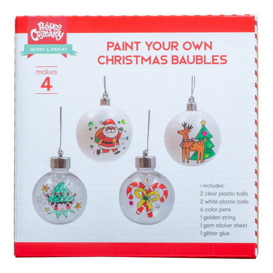 Maalaa omat Joulupallosi (4 kpl)