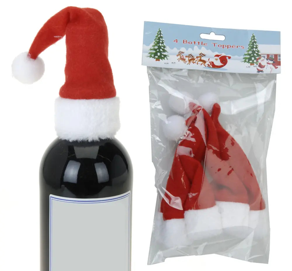 Tonttulakit Pulloihin (4 kpl)