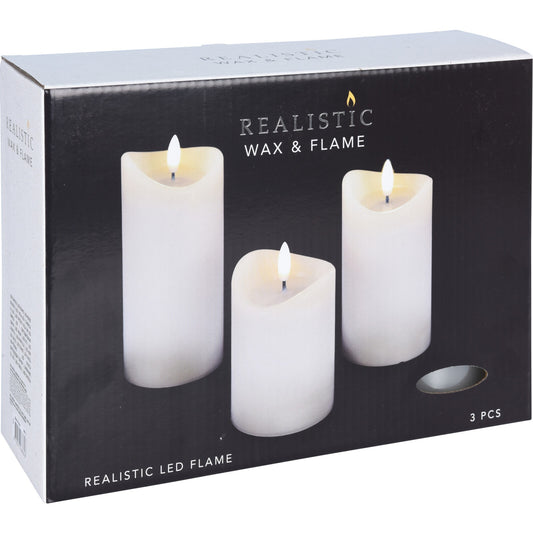 Pöytäkynttilät LED (3 kpl)