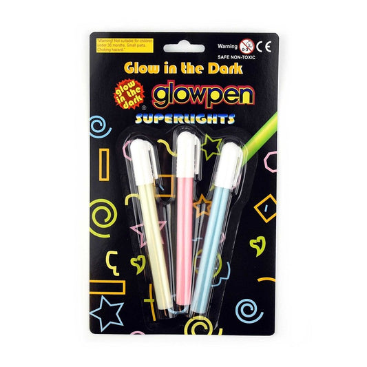 Glow in the dark -kynät 3 kpl
