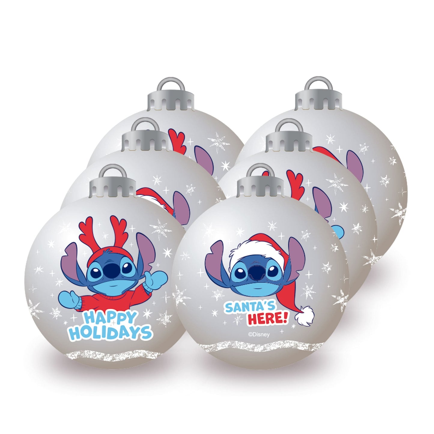Joulukuusipallot - Stitch (6 kpl)