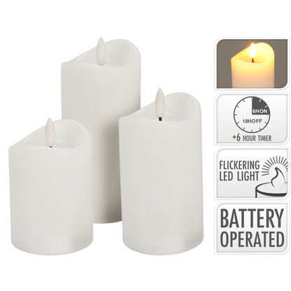 Pöytäkynttilät LED (3 kpl)