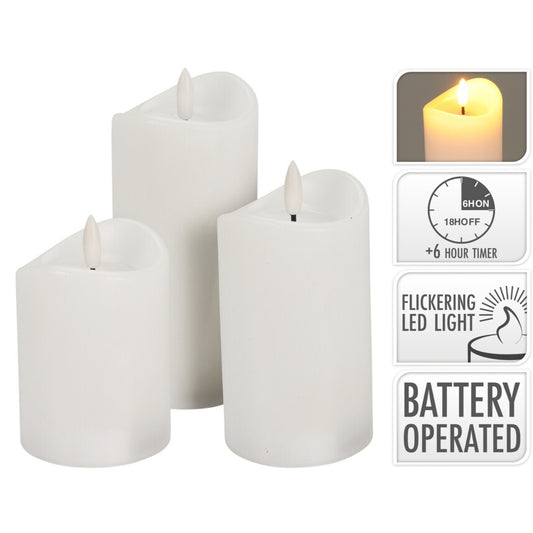 Pöytäkynttilät LED (3 kpl)