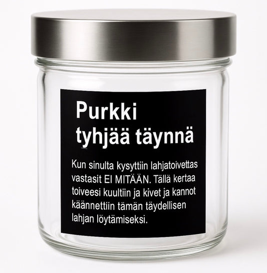 Purkki Tyhjää Täynnä